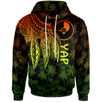 Yap Hoodie Polynesian Wings (Reggae) Unisex Reggae - Polynesian Pride