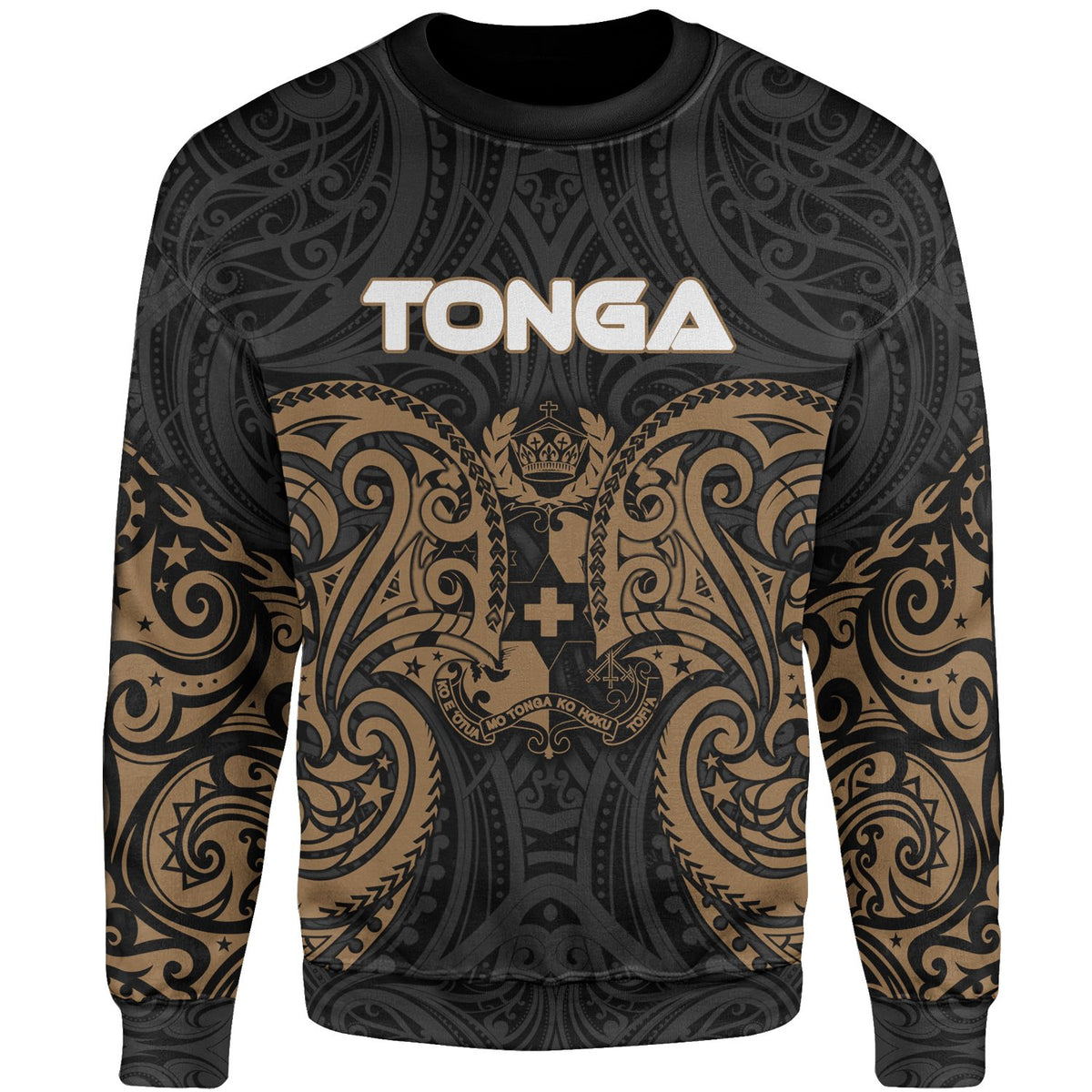 Tonga Polynesian Sweater - Spirit Style Gold Unisex Gold - Polynesian Pride