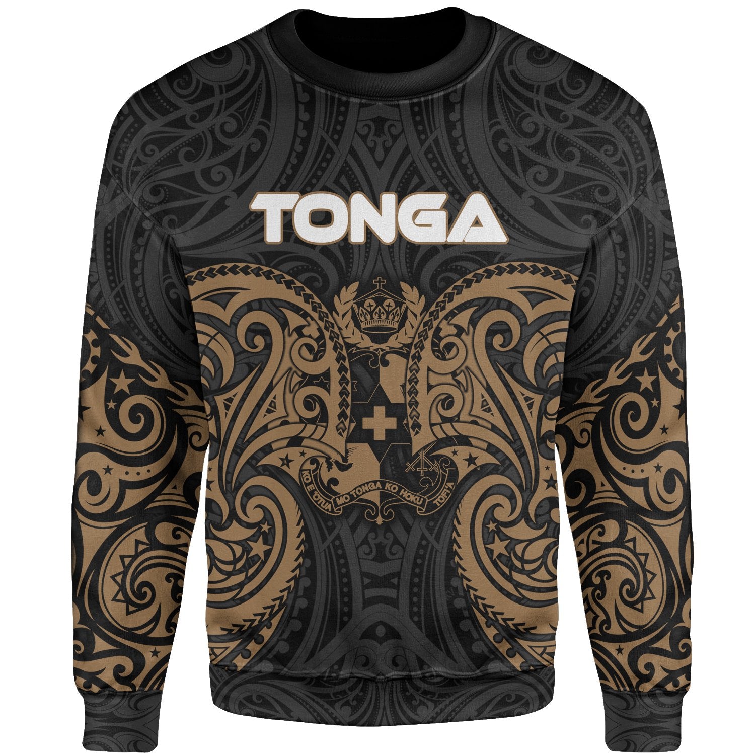 Tonga Polynesian Sweater - Spirit Style Gold Unisex Gold - Polynesian Pride