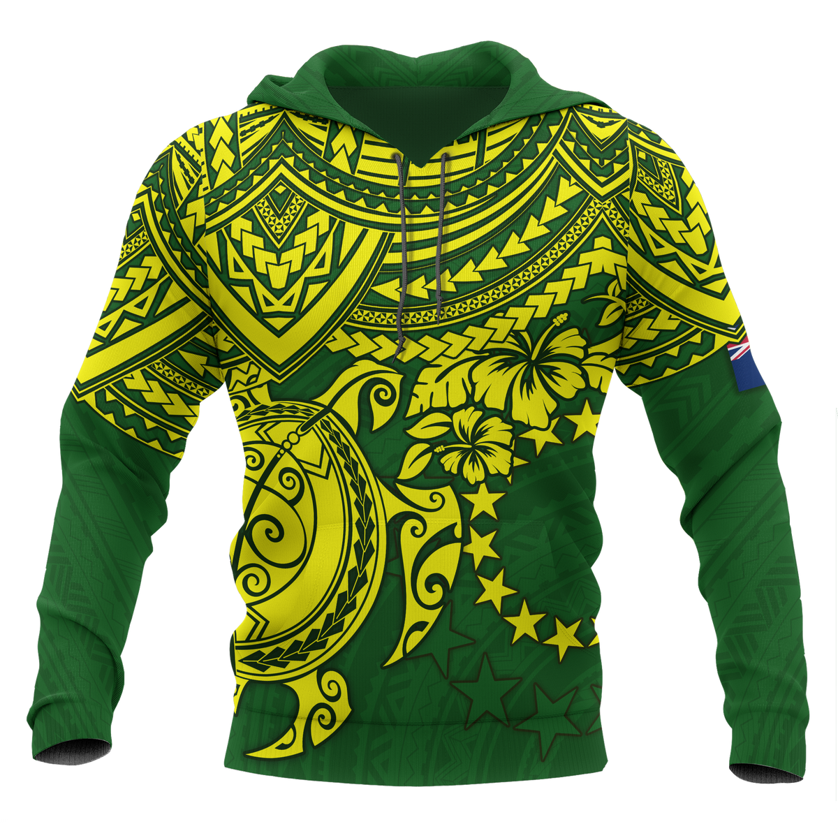 Cook Islands Hoodie Polynesian Turtle Unisex Yellow - Polynesian Pride