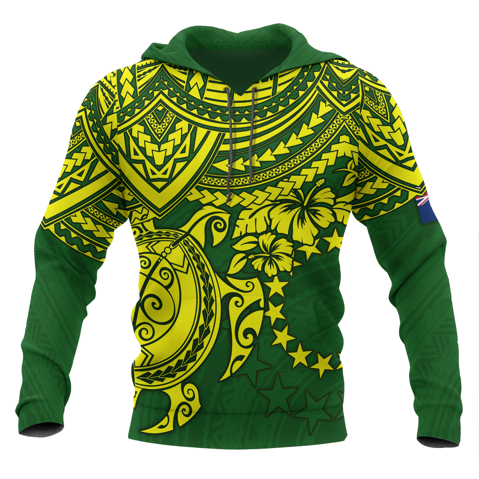 Cook Islands Hoodie Polynesian Turtle Unisex Yellow - Polynesian Pride