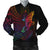 Vanuatu Men's Bomber Jacket - Butterfly Polynesian Style Black - Polynesian Pride