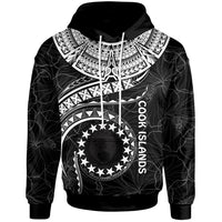 Cook Islands Polynesian Hoodie Waves (White) Unisex White - Polynesian Pride