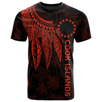 Cook Islands T Shirt Polynesian Wings (Red) Unisex Red - Polynesian Pride