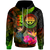 Federated States of Micronesia Polynesian Hoodie Hibiscus and Banana Leaves Unisex Reggae - Polynesian Pride