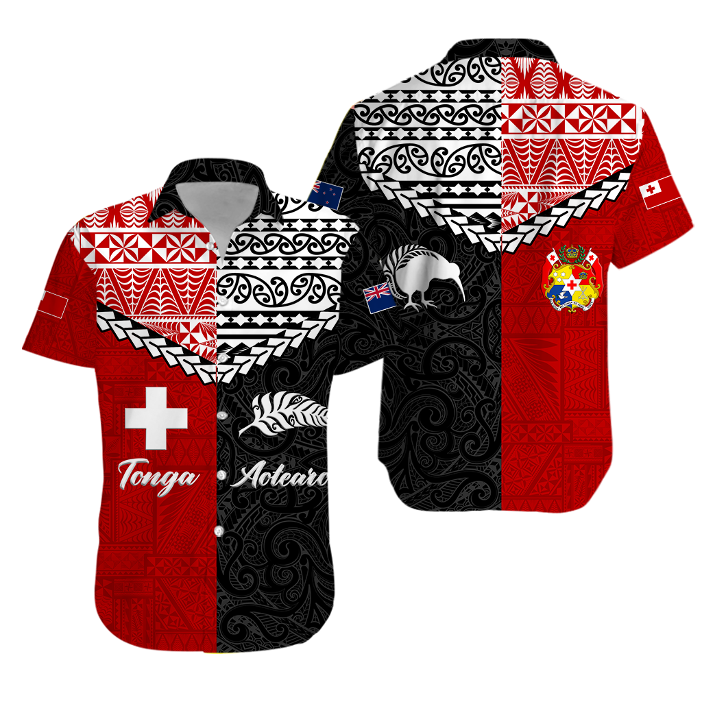 Tonga Combine New Zealand Maori Aotearoa Heritage Hawaiian Shirt - LT12 Unisex Red - Polynesian Pride