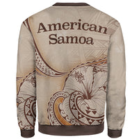 American Samoa Sweatshirt - Hibiscus Flowers Vintage Style - Polynesian Pride