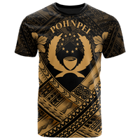Pohnpei PolynesianT Shirts Pohnpei Gold Seal Camisole Hibiscus Style Unisex Art - Polynesian Pride
