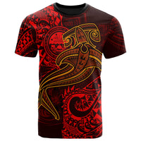 FSM T Shirt Red Shark Polynesian Tattoo Unisex Red - Polynesian Pride