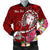 Fiji Custom Personalised Men's Bomber Jacket - Turtle Plumeria (Red) - Polynesian Pride