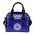 American Samoa Shoulder Handbag - Seal In Polynesian Tattoo Style ( Blue) - Polynesian Pride