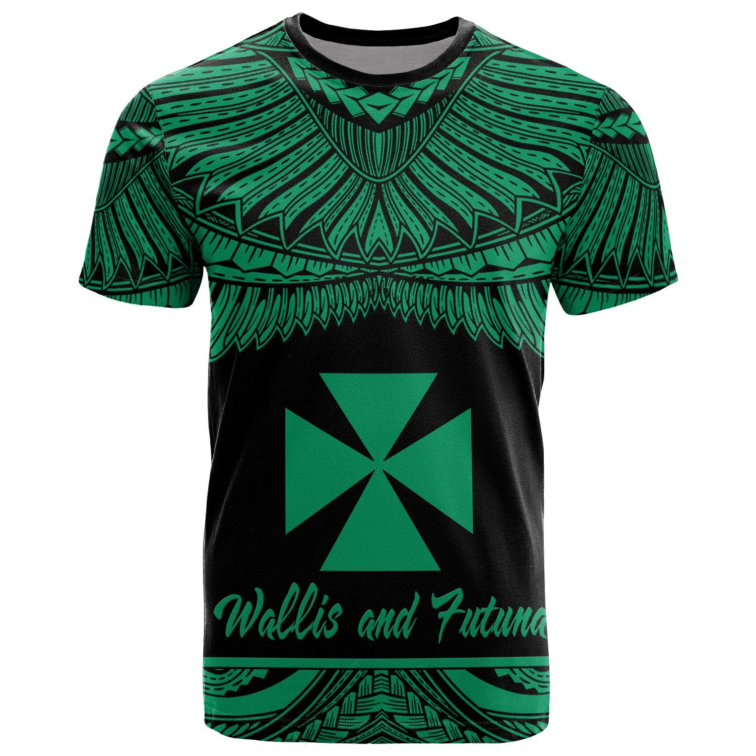 Wallis and Futuna Polynesian T Shirt Wallis and Futuna Pride Green Version Unisex Green - Polynesian Pride