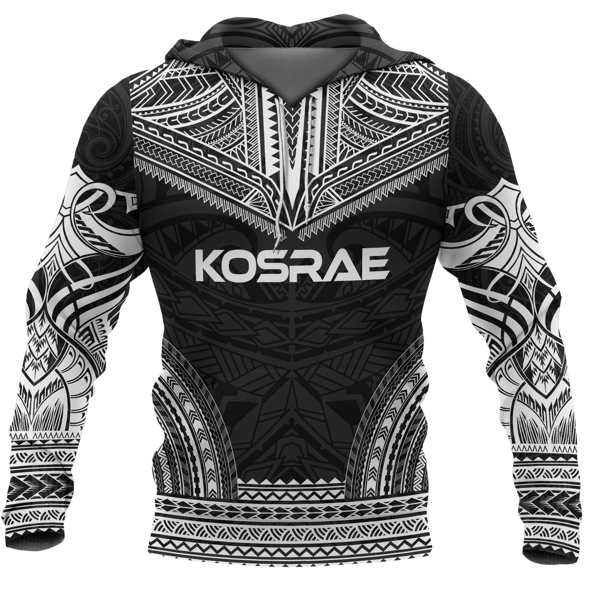 Pohnpei Polynesian Chief Hoodie Black Version Unisex Black - Polynesian Pride