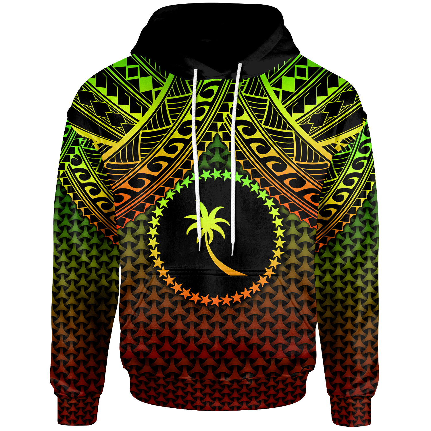 Polynesian Chuuk Custom Hoodie Reggae Vintage Polynesian Patterns Unisex Reggae - Polynesian Pride