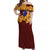 Castle High School Hibiscus Flower Off Shoulder Dress Ver02 - LT12 Long Dress Orange - Polynesian Pride