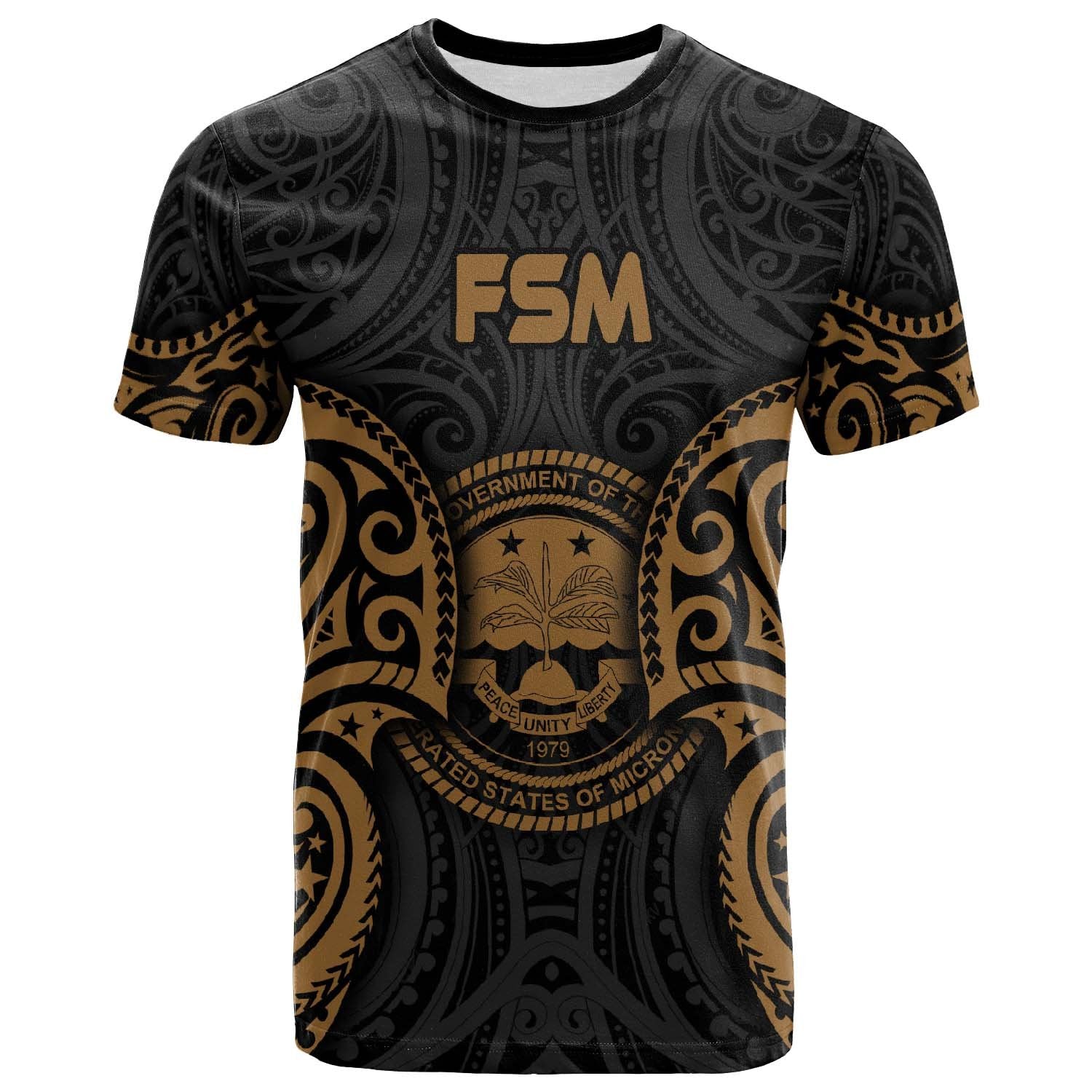 Federated States of Micronesia T Shirt FSM Spirit Gold Unisex Gold - Polynesian Pride