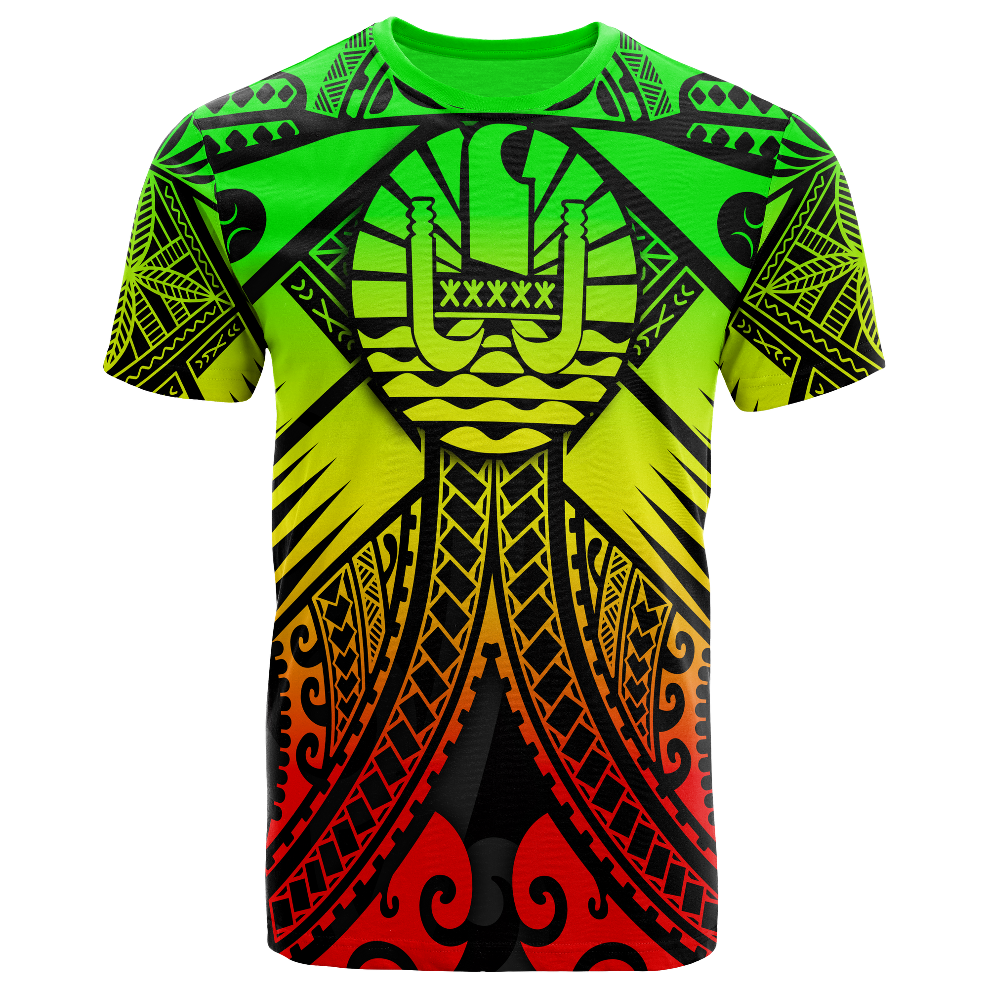 Tahiti T Shirt Reggae Seal with Polynesian Tattoo Unisex Reggae - Polynesian Pride