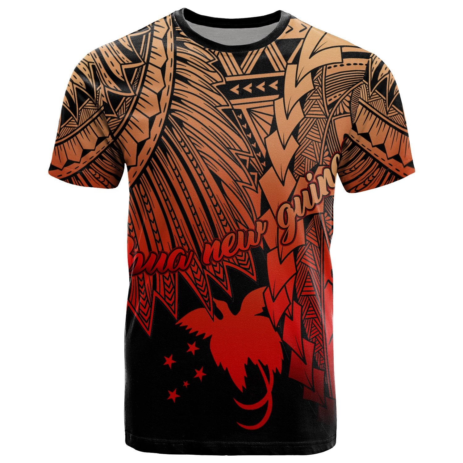 Papua New Guinea Polynesian T Shirt Tribal Wave Tattoo Red Ver 2 Unisex Red - Polynesian Pride