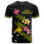 Papua New Guinea Polynesian T Shirt Plumeria Tribal Unisex Black - Polynesian Pride