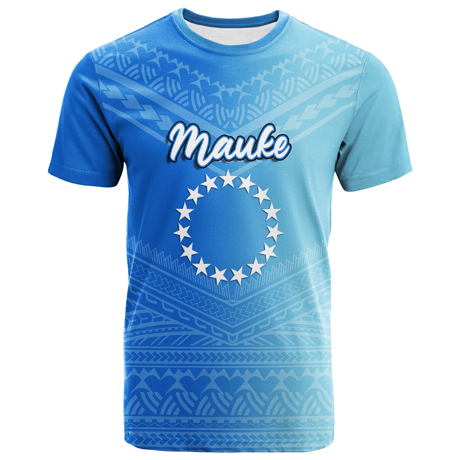 Custom Mauke Cook Islands Pride T Shirt LT12 Unisex Blue - Polynesian Pride