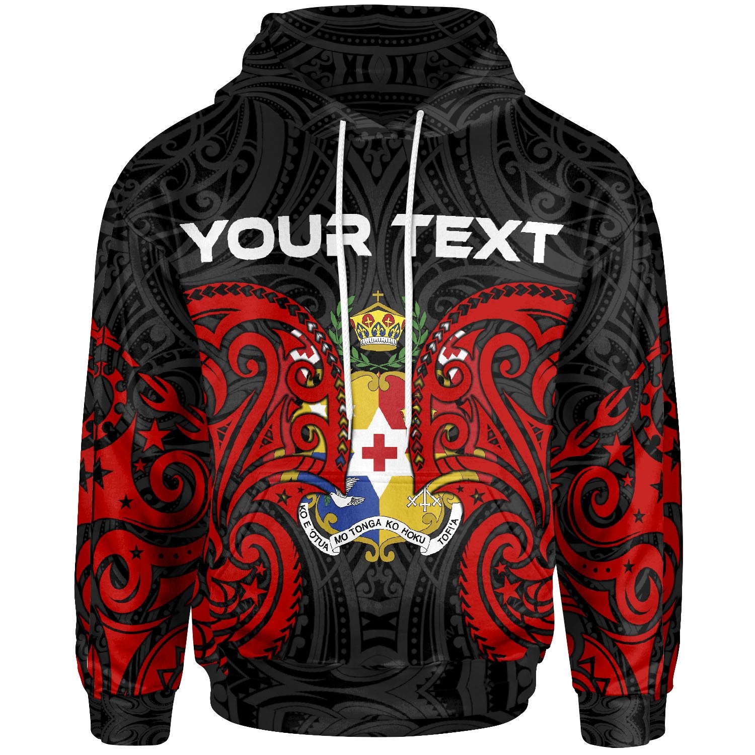 Tonga Polynesian Custom Hoodie Tongan Spirit Unisex Red - Polynesian Pride