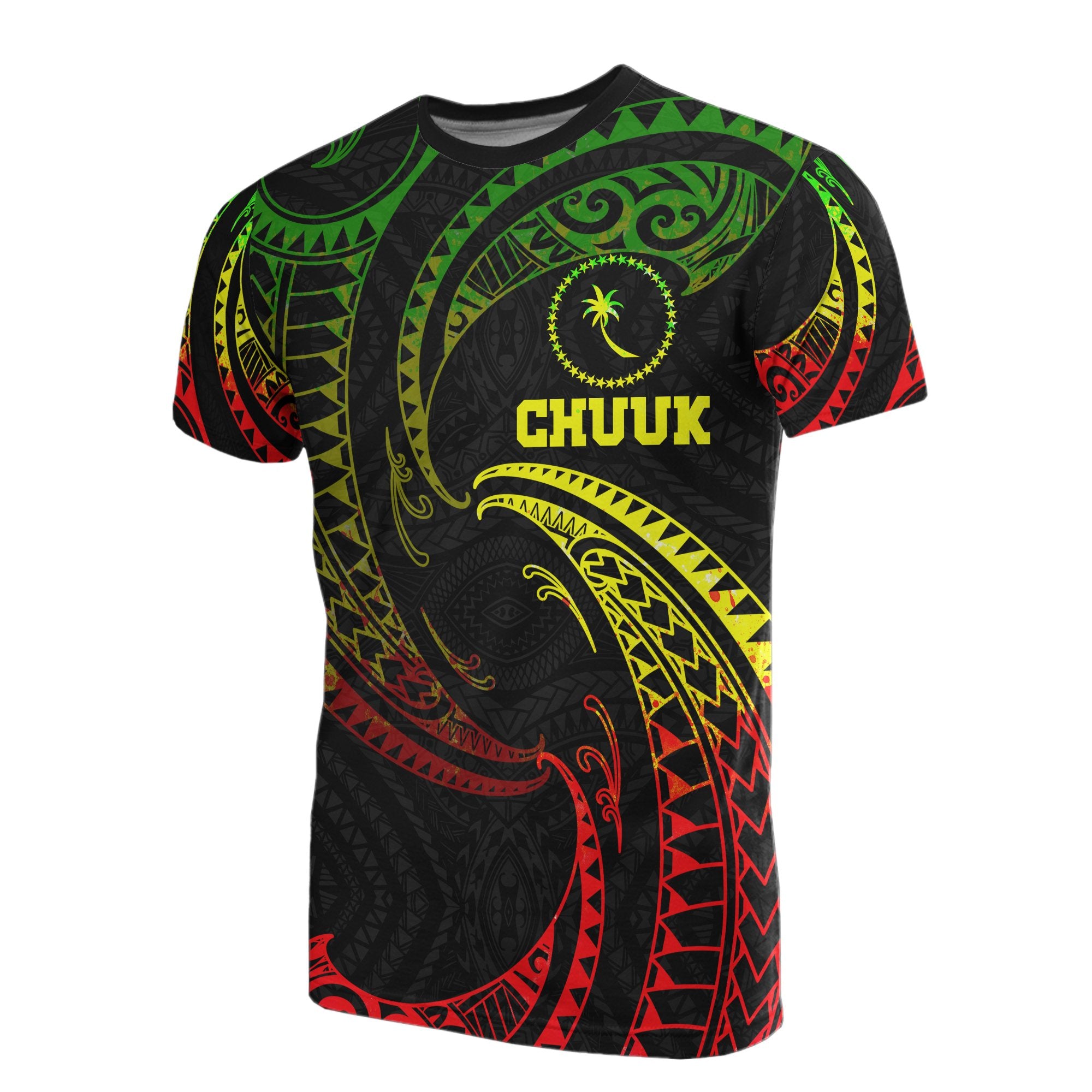 Chuuk Micronesia All Over T Shirt Reggae Tribal Wave Unisex Reggae - Polynesian Pride