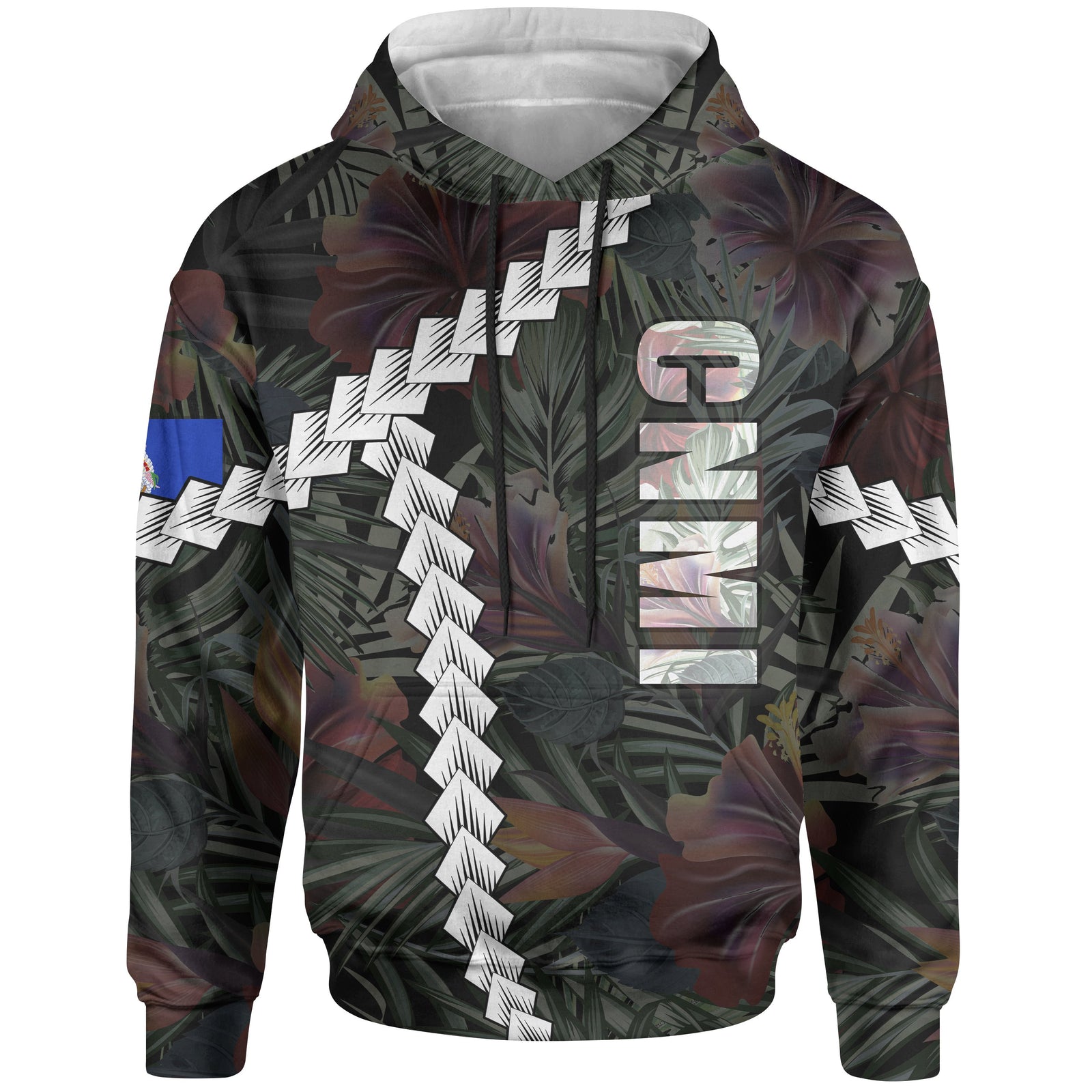 CNMI Polynesian Hoodie Chain Polynesian Unisex BLACK - Polynesian Pride