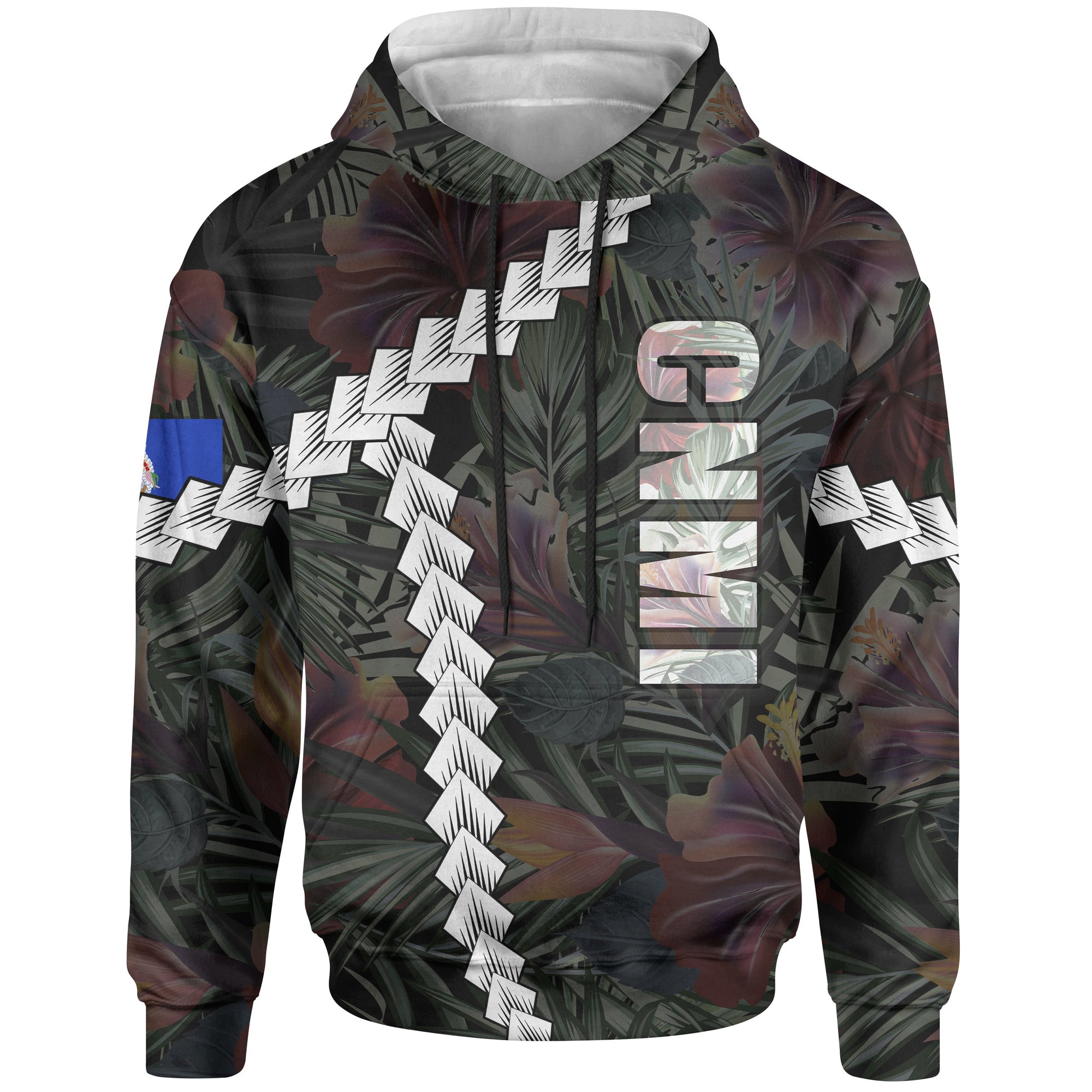 CNMI Polynesian Hoodie Chain Polynesian Unisex BLACK - Polynesian Pride