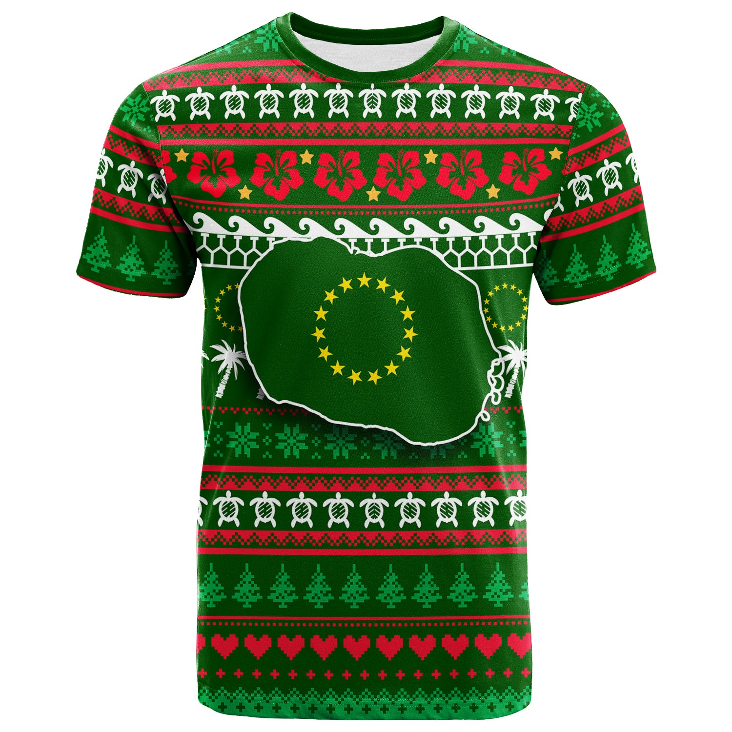 Cook Islands Christmas T Shirt Ugly Christmas LT12 Unisex Blue - Polynesian Pride