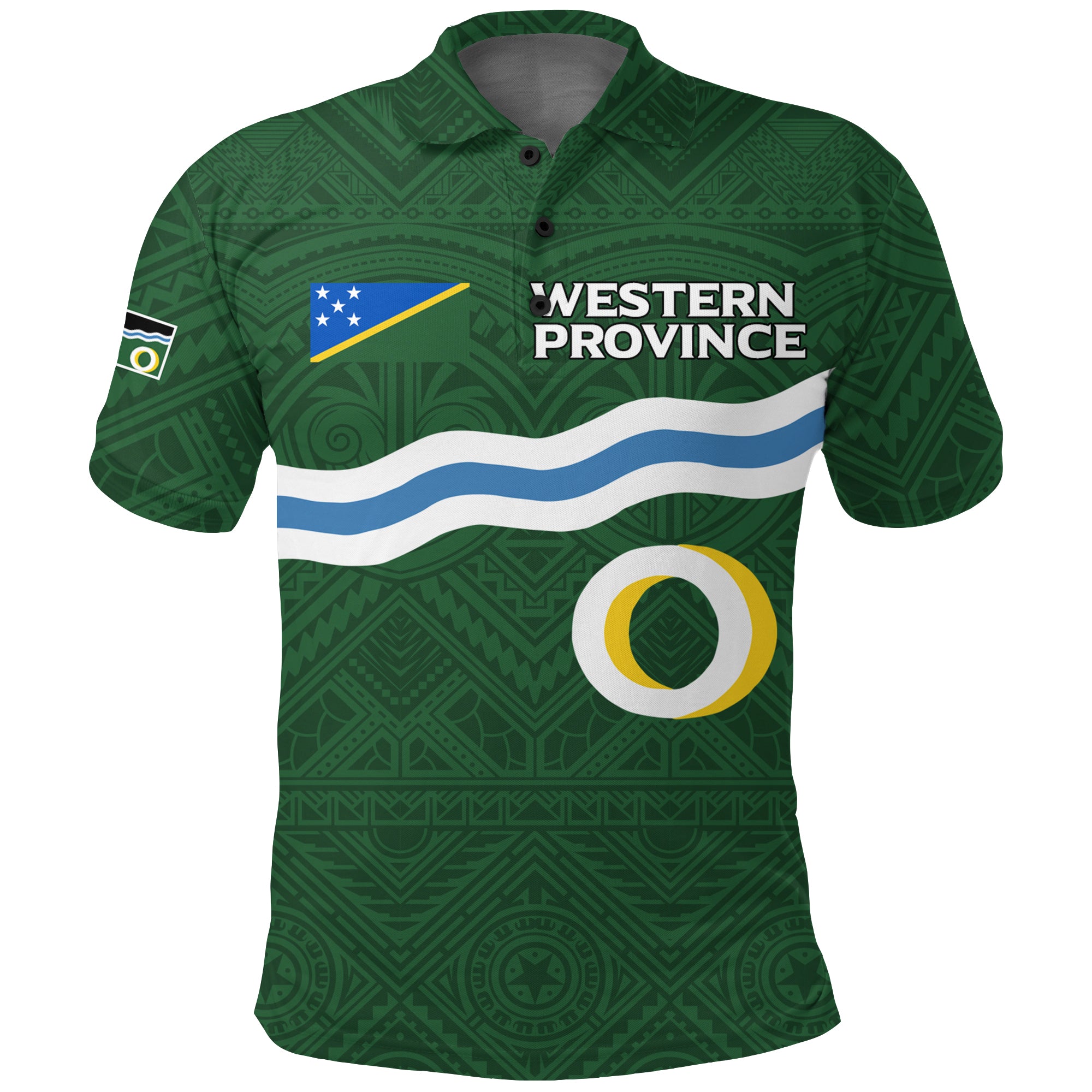 Custom Solomon Islands Western Province Polo Shirt Tribal Pattern LT12 Unisex Green - Polynesian Pride