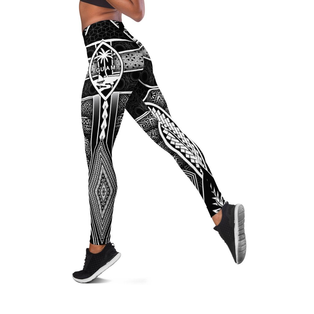 Polynesian Legging - Guam Symbols With Poly Patterns Art - Polynesian Pride