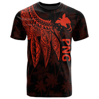 Papua New Guinea T Shirt Polynesian Wings (Red) Unisex Red - Polynesian Pride
