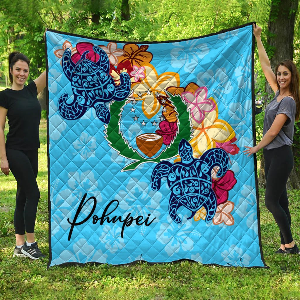 Pohnpei Premium Quilt - Tropical Style Blue - Polynesian Pride