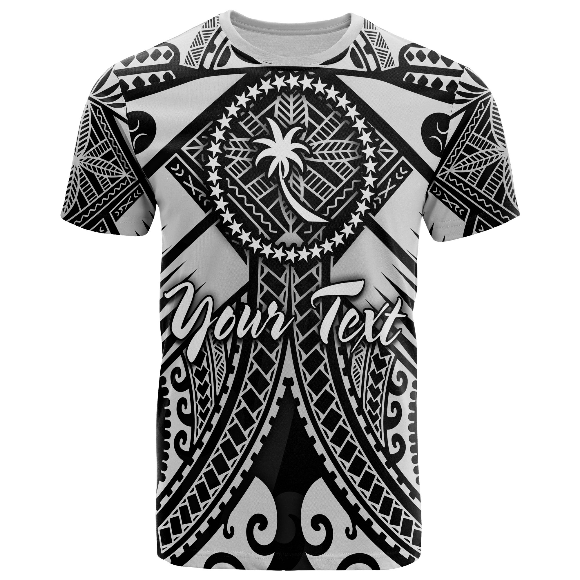 Chuuk Custom T Shirt White Seal with Polynesian Tattoo Unisex Art - Polynesian Pride