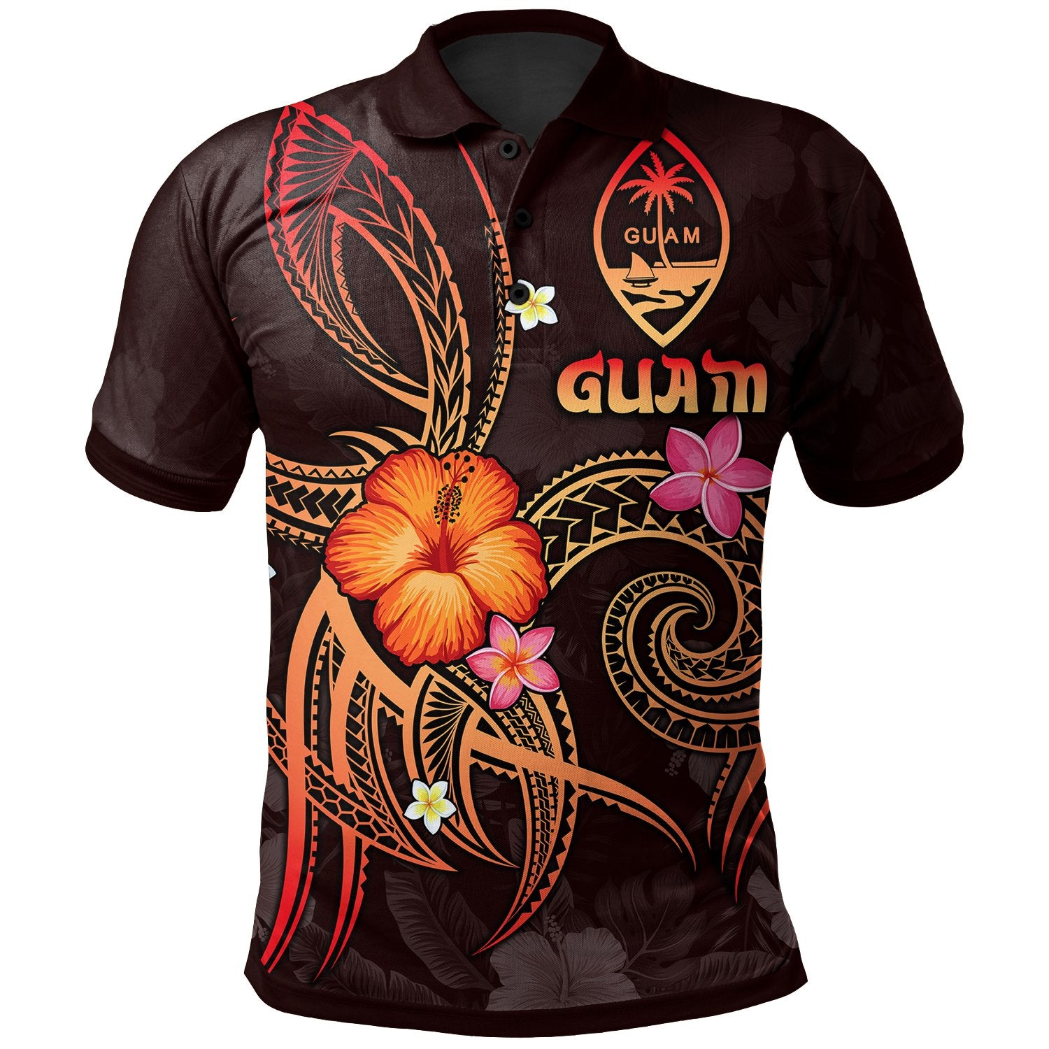 Guam Polynesian Polo Shirt Legend of Guam (Red) Unisex Red - Polynesian Pride