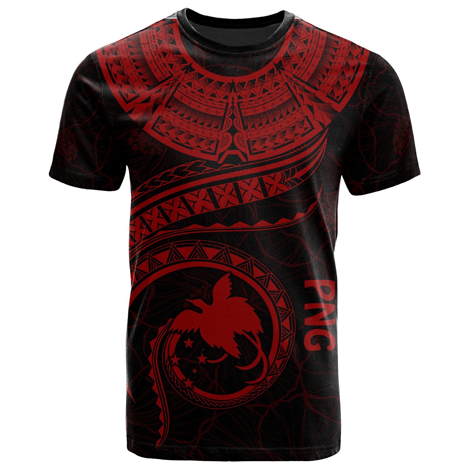 Papua New Guinea Polynesian T Shirt Papua New Guinea Waves (Red) Unisex Red - Polynesian Pride