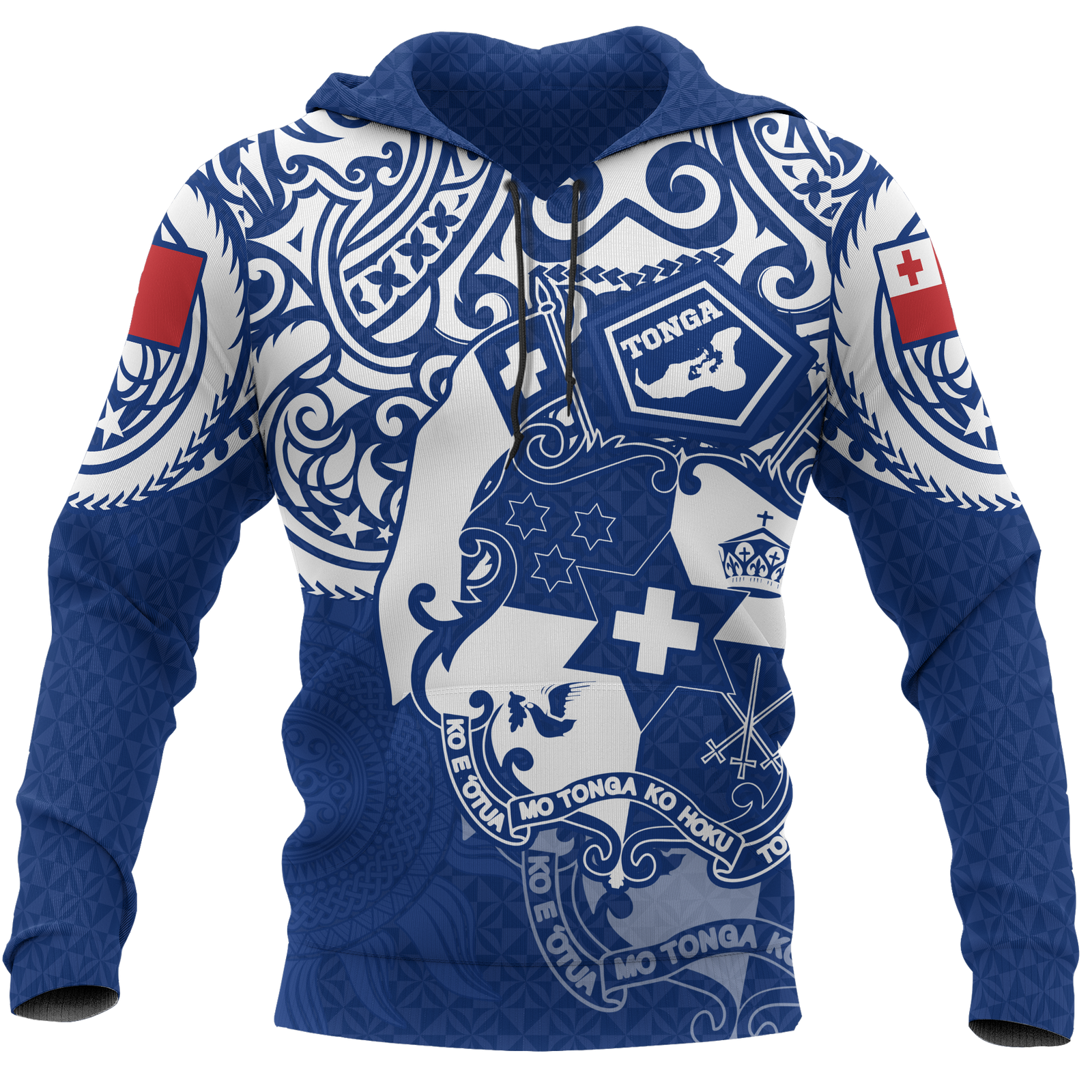 Tonga Polynesian Hoodie Tongan Pride (Bright Blue) Unisex BLUE - Polynesian Pride