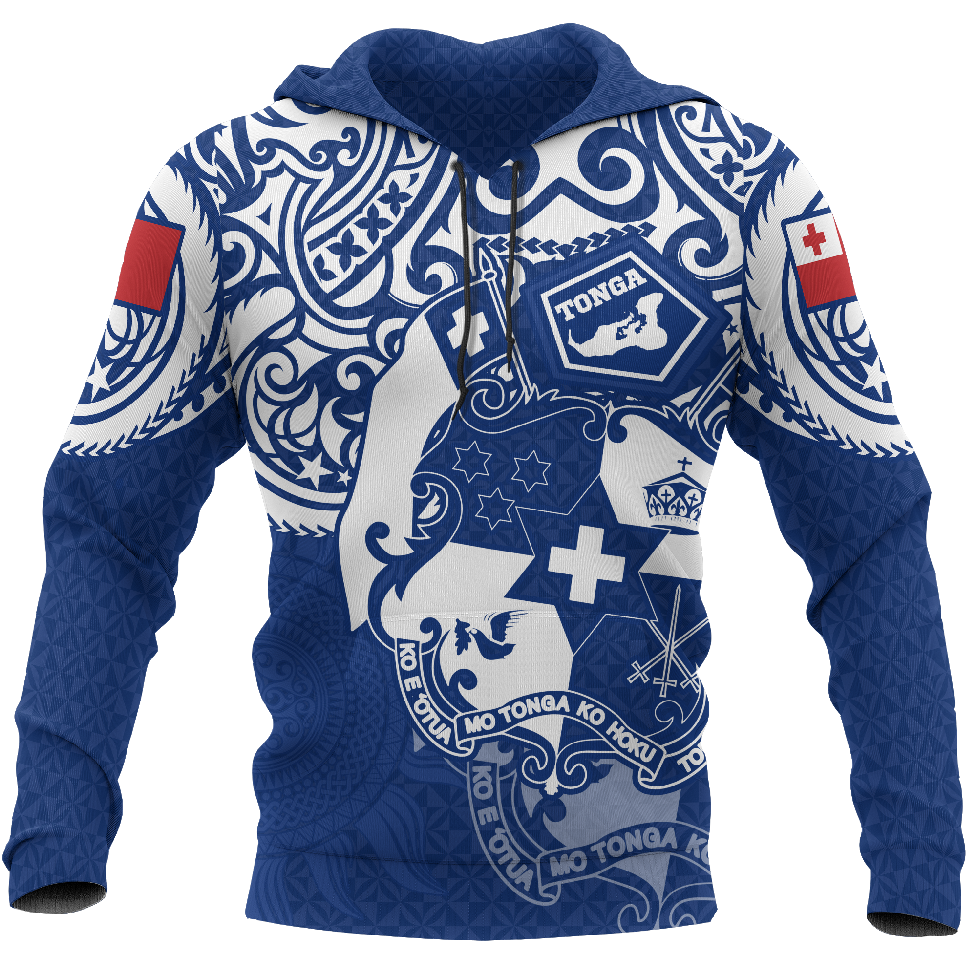 Tonga Polynesian Hoodie Tongan Pride (Bright Blue) Unisex BLUE - Polynesian Pride