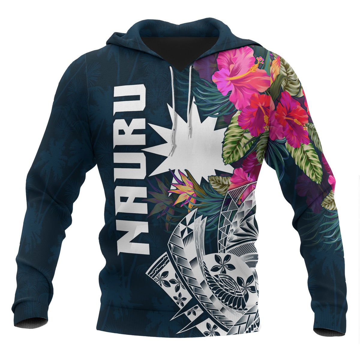 Nauru Hoodie Summer Vibes Unisex Blue - Polynesian Pride