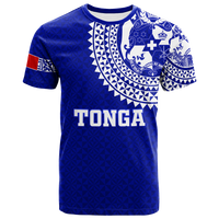 Tonga T Shirt Tongan Blue Turtle LT12 Unisex Blue - Polynesian Pride