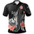 Tahiti Polo Shirt Polynesian Hibiscus Pattern Style Unisex Black - Polynesian Pride