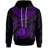 Nauru Polynesian Hoodie Nauru Waves (Purple) Unisex Purple - Polynesian Pride