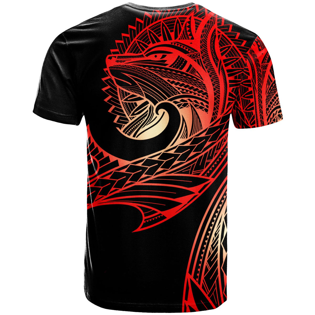 Tonga T Shirt Leader Wolf Is You Red Gradient Color - Polynesian Pride