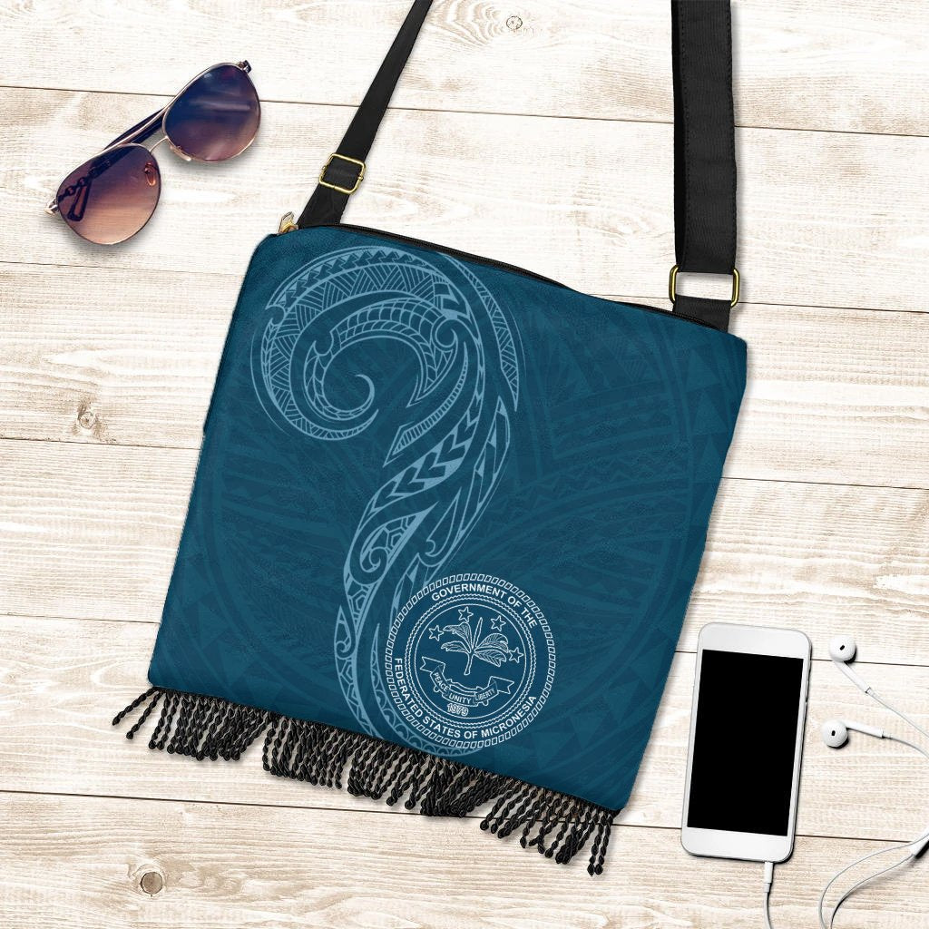 Federated States of Micronesia Boho Handbag - Polynesian Style One Style One Size Blue - Polynesian Pride