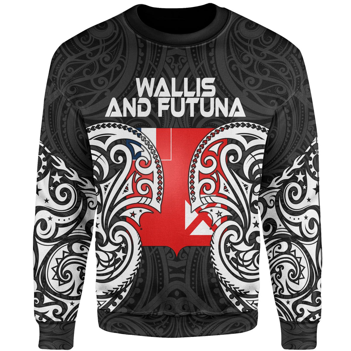 Wallis and Futuna Polynesian Sweater - Spirit Style White Unisex White - Polynesian Pride