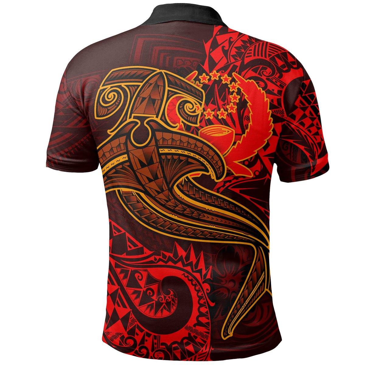 Pohnpei Polo Shirt Red Shark Polynesian Tattoo - Polynesian Pride