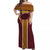 Hawaii Roosevelt High School Off Shoulder Long Dress - LT12 Long Dress Yellow - Polynesian Pride