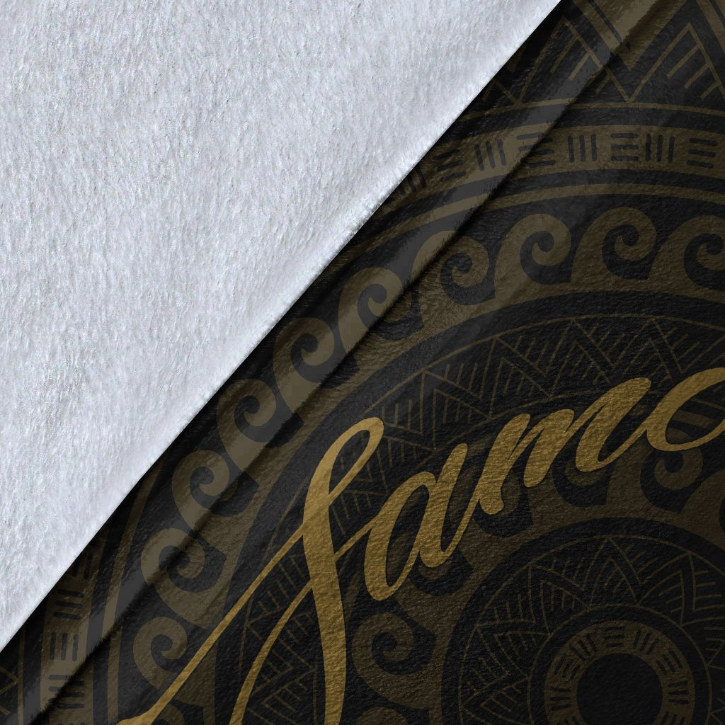 Samoa Premium Blanket - Polynesian Pattern Style Gold Color - Polynesian Pride