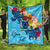 Cook Islands Custom Personalised Premium Quilt - Tropical Style Blue - Polynesian Pride