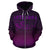 Maori Shark Aotearoa Zip Hoodie Purple Unisex Purple - Polynesian Pride